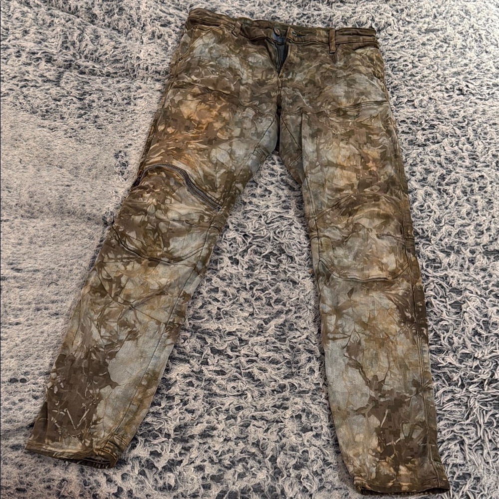 G-Star Men's Skinny Jeans in Brown Camouflage Wash, 34x32